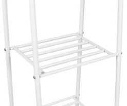 White A-Frame Freestanding Closet With Rack & Shelves -Cheap Home Store 810669686 A0 3