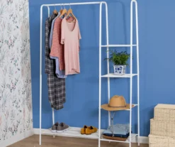 White A-Frame Freestanding Closet With Rack & Shelves -Cheap Home Store 810669686 A0 6