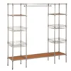 Silver & Brown Box-Frame Freestanding Closet With Shelves -Cheap Home Store 810669687 A0 1