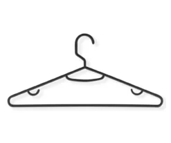 Black Plastic Hangers, 15-Pack