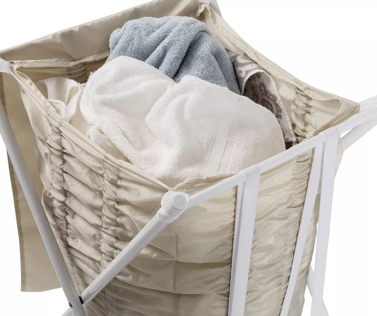 White & Beige Bounce-Back Laundry Hamper 8 White & Beige Bounce-Back Laundry Hamper - Image 6