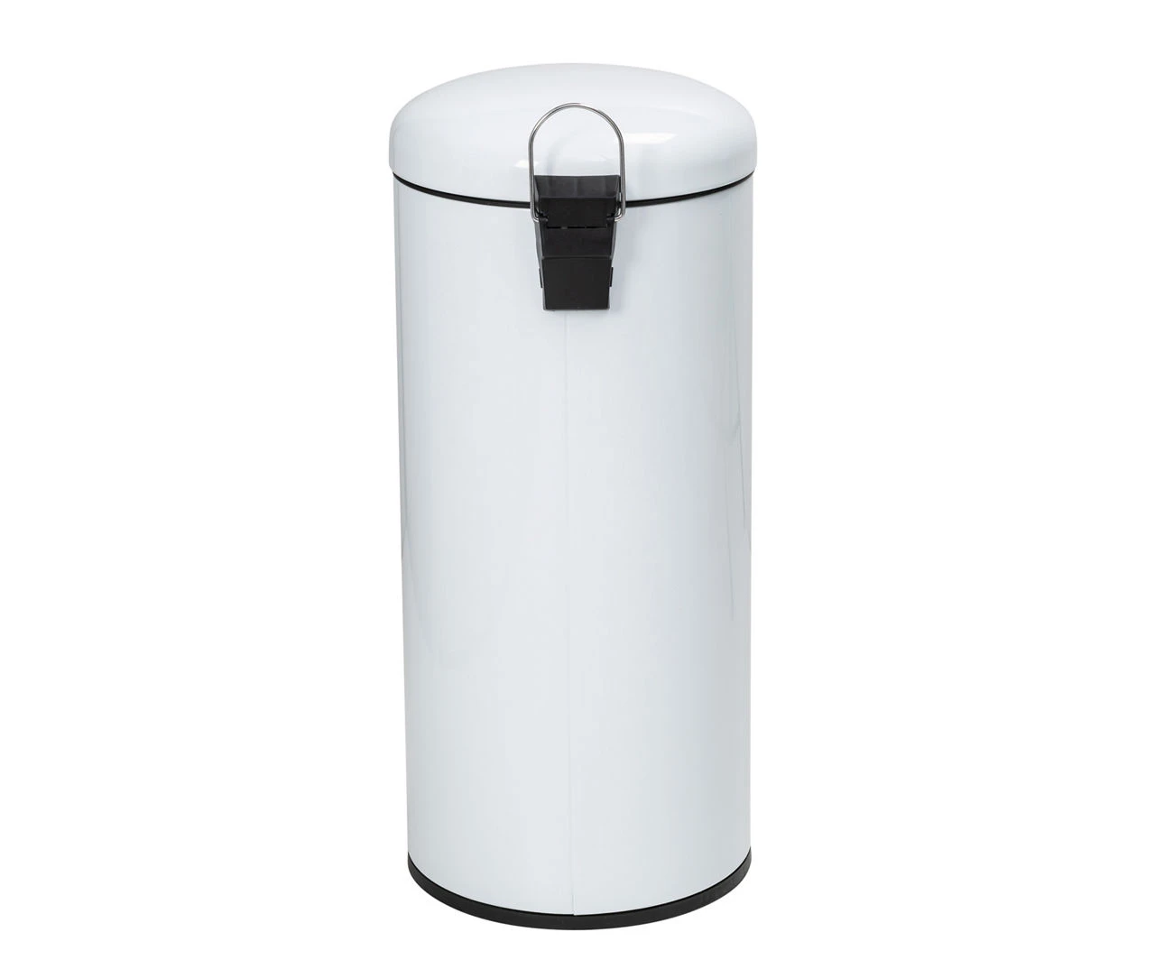 White Stainless Steel 8-Gal. Round Pedal Soft-Close Trash Can 5 White Stainless Steel 8-Gal. Round Pedal Soft-Close Trash Can - Image 3