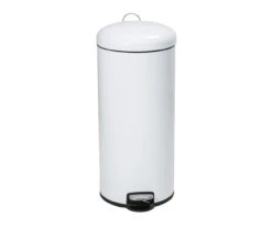 White Stainless Steel 8-Gal. Round Pedal Soft-Close Trash Can 14 White Stainless Steel 8-Gal. Round Pedal Soft-Close Trash Can -Cheap Home Store 810669726 A0 5