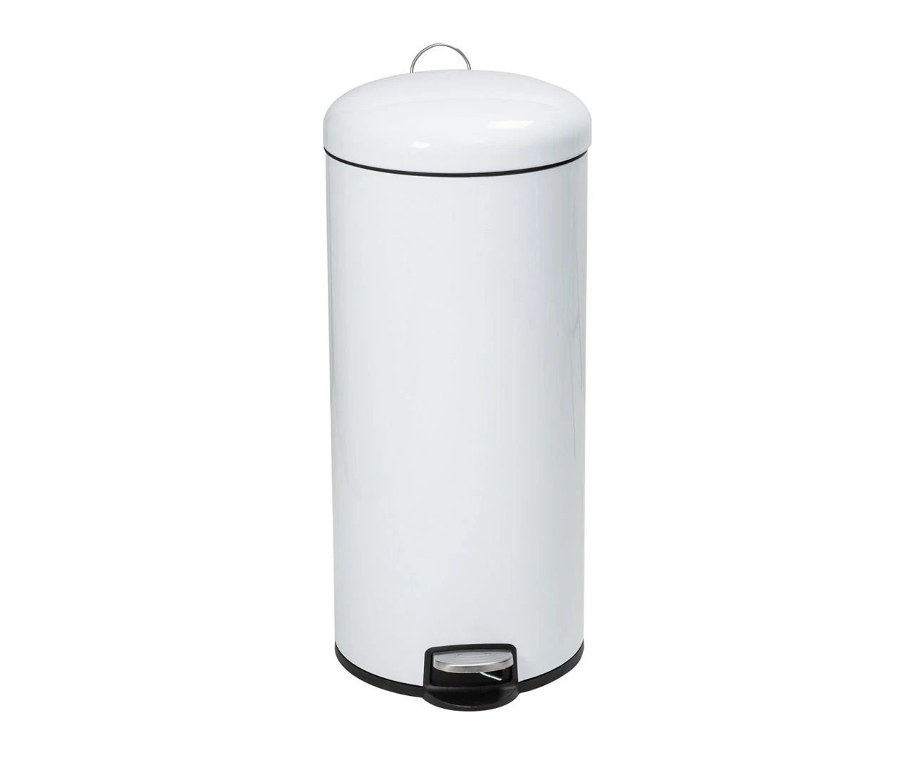 White Stainless Steel 8-Gal. Round Pedal Soft-Close Trash Can 7 White Stainless Steel 8-Gal. Round Pedal Soft-Close Trash Can - Image 5