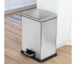 Stainless Steel 15.3-Gal. Rectangular Pedal Soft-Close Trash Can -Cheap Home Store 810669730 A0 7