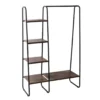 Black & Brown Garment Rack With Wood Shelves -Cheap Home Store 810669738 A0 1