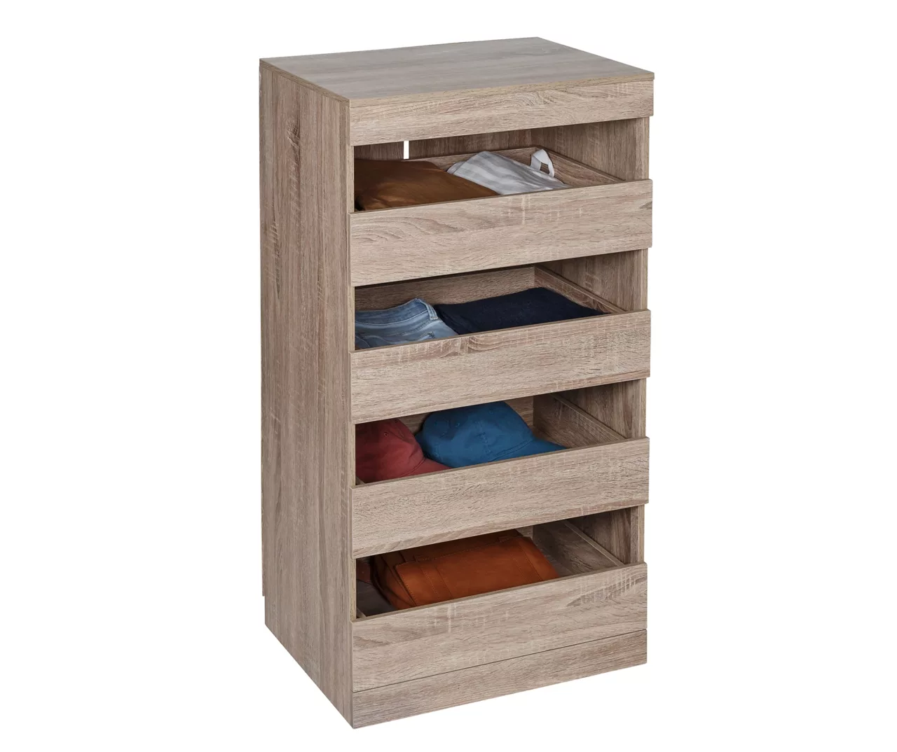 Brown 4-Drawer Stackable Storage Cabinet 10 Brown 4-Drawer Stackable Storage Cabinet - Image 8