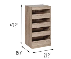 Brown 4-Drawer Stackable Storage Cabinet 19 Brown 4-Drawer Stackable Storage Cabinet -Cheap Home Store 810669746 A0 9