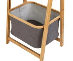 Gray & Natural Bamboo 2-Tier Collapsible A-Frame Shelf -Cheap Home Store 810669747 A0 5
