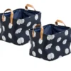 Navy & White Dots Canvas Storage Totes, 2-Pack -Cheap Home Store 810669749 A0 1