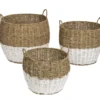 Natural & White Seagrass 3-Piece Nesting Storage Basket Set -Cheap Home Store 810669767 A0 1