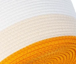 White & Orange Cotton Rope 2-Piece Nesting Storage Basket Set -Cheap Home Store 810669772 A0 4