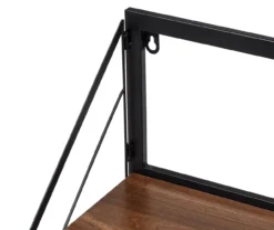 Black & Walnut-Finish Wall-Mounted Drying Rack With Shelf -Cheap Home Store 810669777 A0 3