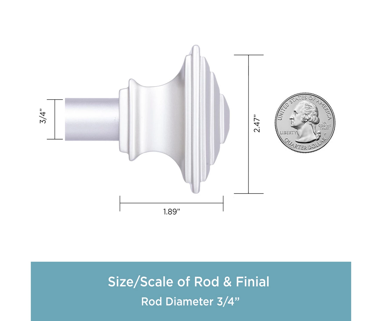 Kenney Mission 3/4" Adjustable Curtain Rod 10 Kenney Mission 3/4" Adjustable Curtain Rod - Image 8