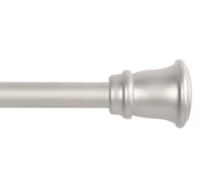 Trumpet Brushed Nickel 1" Adjustable Curtain Rod, (30"-84")