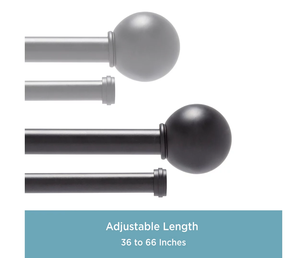 Kenney Edith Adjustable Double Curtain Rod 7 Kenney Edith Adjustable Double Curtain Rod - Image 5