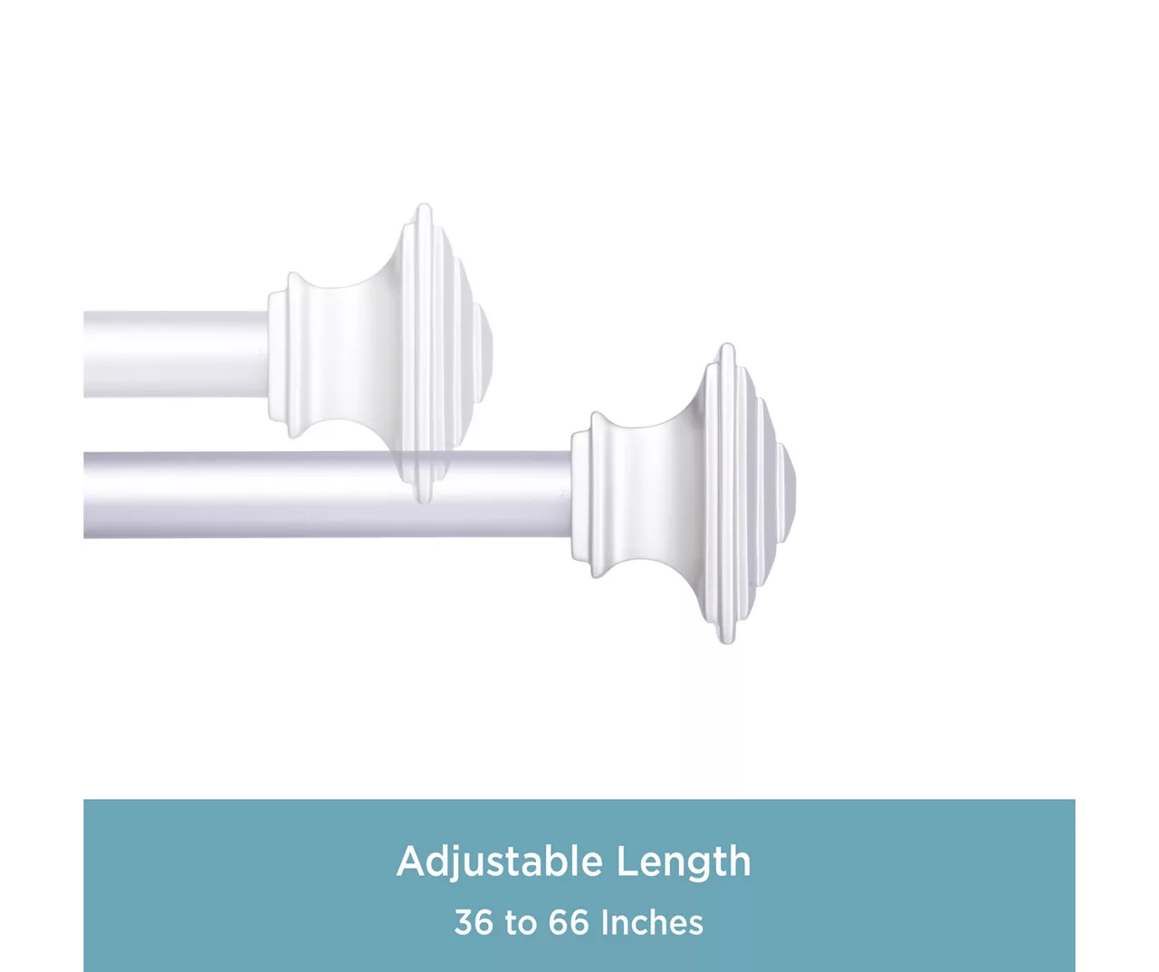 Kenney Mission 3/4" Adjustable Curtain Rod 7 Kenney Mission 3/4" Adjustable Curtain Rod - Image 5