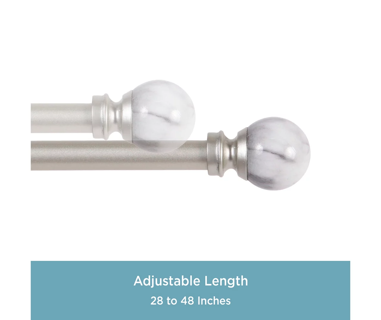 Kenney Jillian Marble Adjustable Curtain Rod 12 Kenney Jillian Marble Adjustable Curtain Rod - Image 10