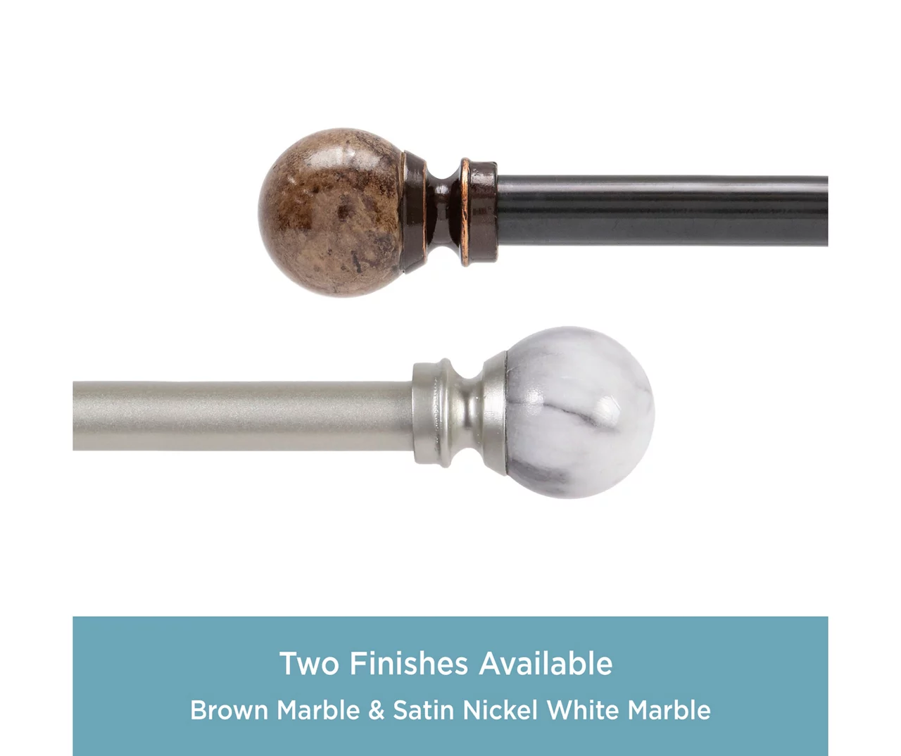 Kenney Jillian Marble Adjustable Curtain Rod 9 Kenney Jillian Marble Adjustable Curtain Rod - Image 7