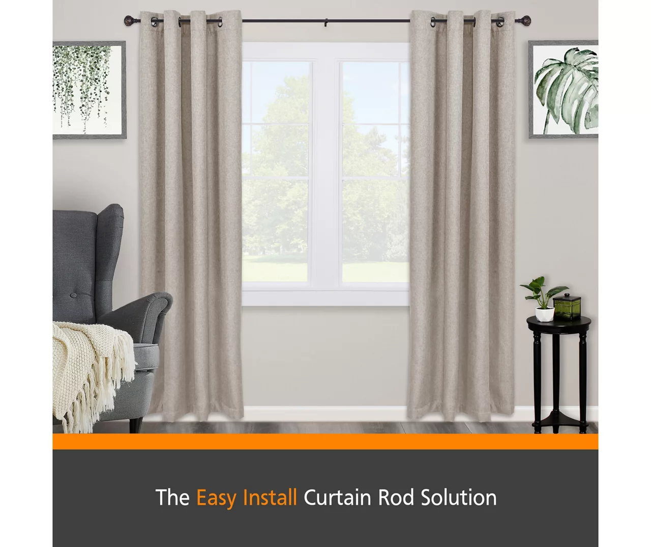 Kenney Carey Fast Fit 5/8" Adjustable Curtain Rod 9 Kenney Carey Fast Fit 5/8" Adjustable Curtain Rod - Image 7