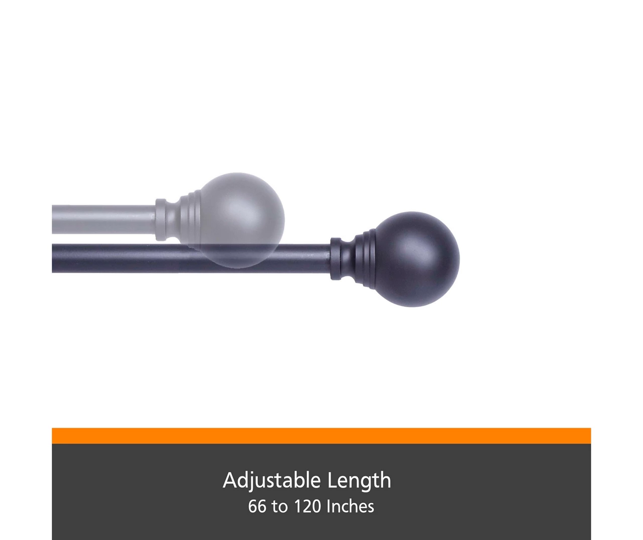 Kenney Dryden Fast Fit 5/8" Adjustable Curtain Rod 11 Kenney Dryden Fast Fit 5/8" Adjustable Curtain Rod - Image 9